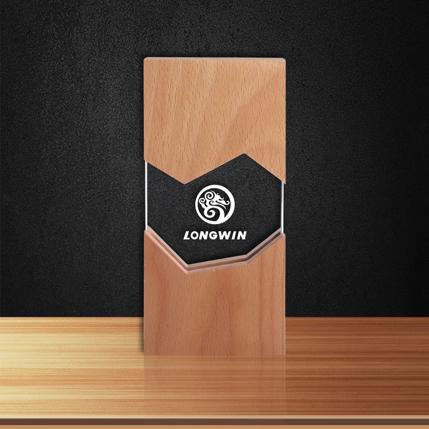 Longwin Double Layers Wooden Trophy