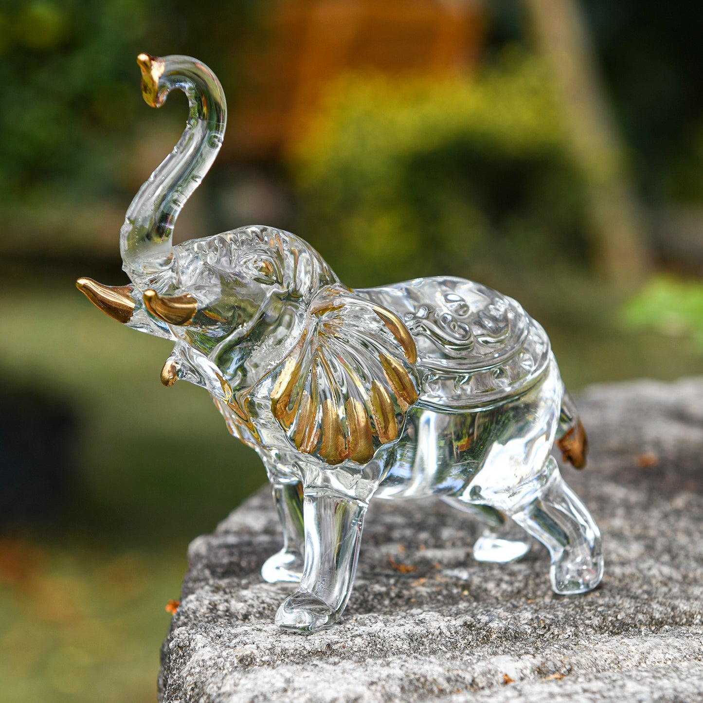 Crystal Gilt Elephant Figurine