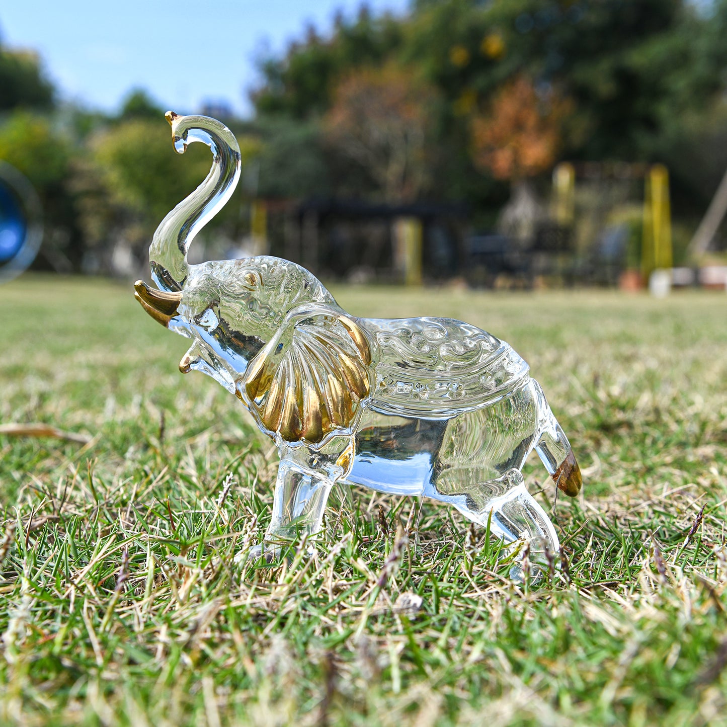 Crystal Gilt Elephant Figurine