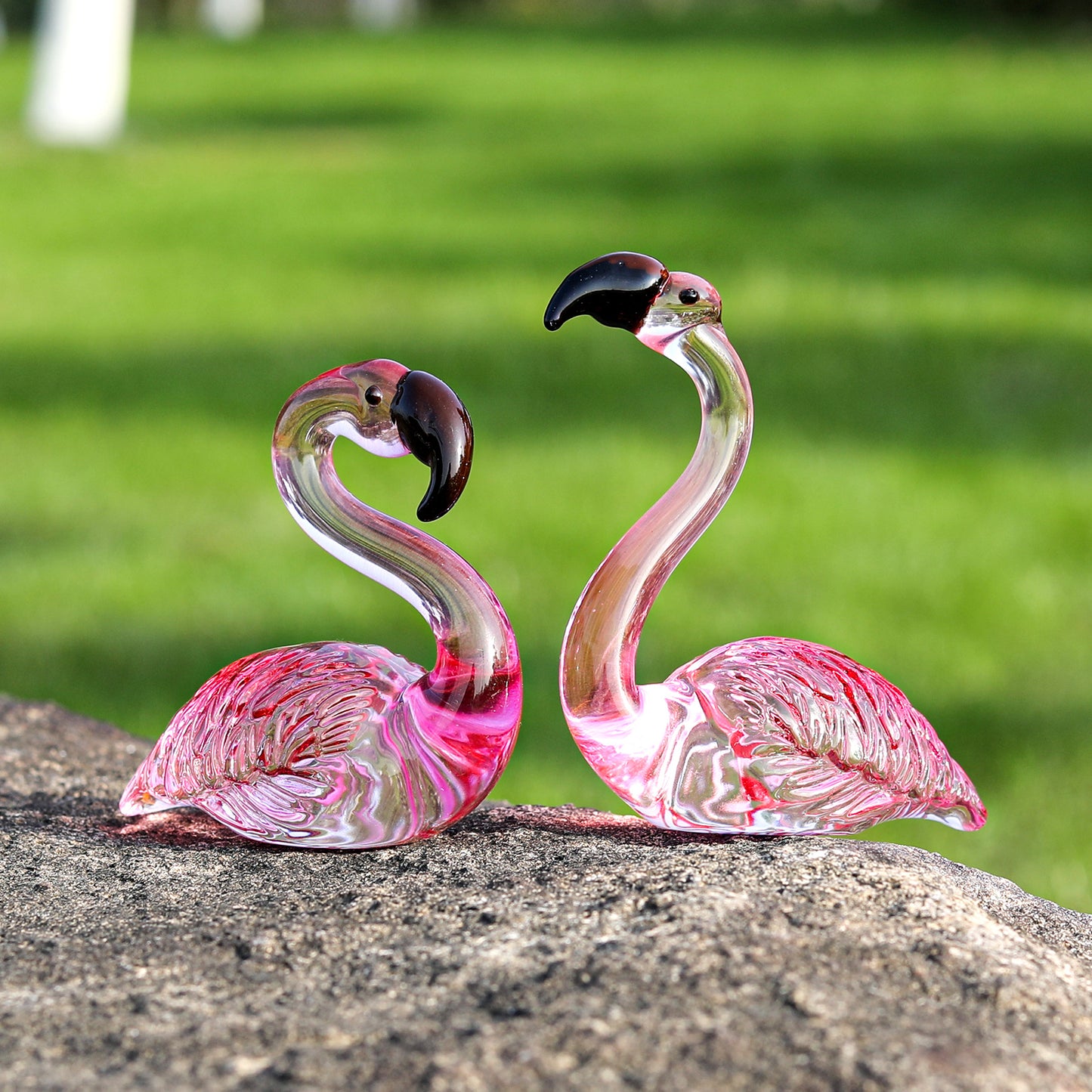 Crystal Flamingo Figurine Paperweight (1 Pair)