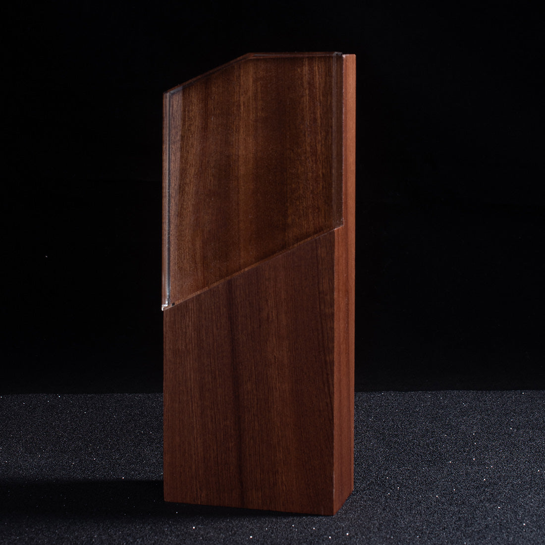 Longwin Nut-brown Wooden Trophy with Beveled Edge