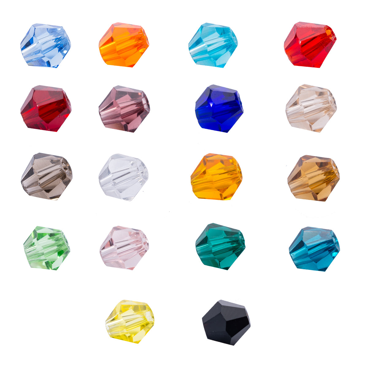 6mm Bicone Shaped Crystal Faceted Beads (900 pcs)