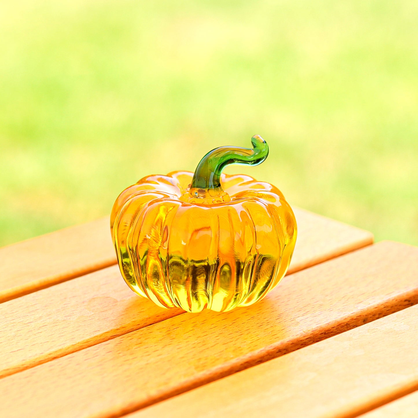 Crystal Mini Pumpkin Figurine for Home and Garden Decor