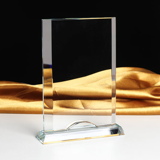 LSTA020036A-20 Longwin Rectangle Crystal Trophy with an Arched Hole