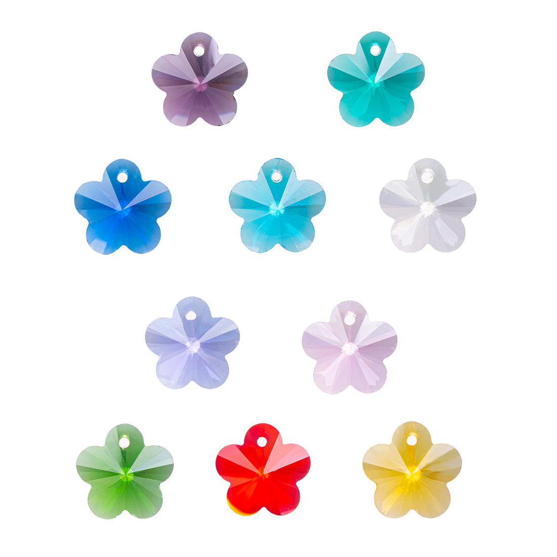 Multicolor Flower Beads for Suncatcher (100 pcs)